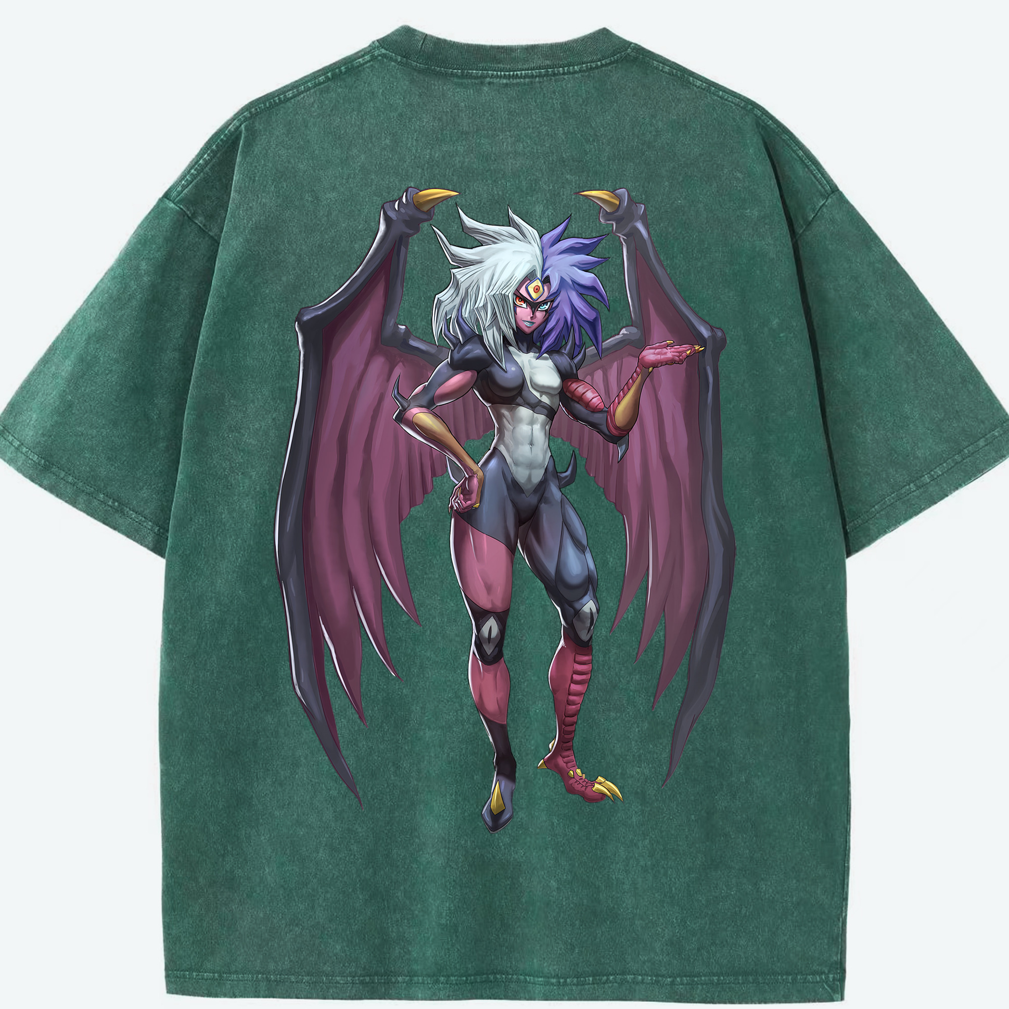 （画像用） 遊☆戯☆王 Yu-Gi-Oh! 綿100% ヴィンテージ風 半袖Tシャツ（背面プリント）